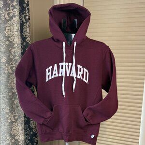 Russell Harvard University Hoodie Med Sweatshirt Collegiate College Crimson Mens